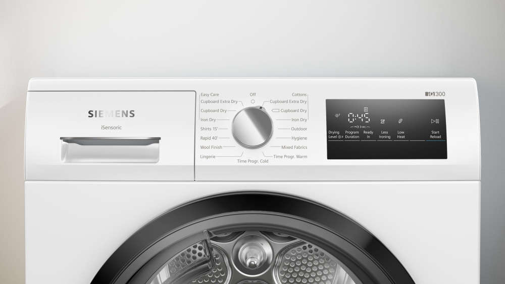 Quiet Mark Siemens iQ300 WT45N203GB Freestanding Condenser Tumble Dryer